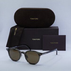 Tom Ford FT0977-D 20J Round Sunglasses - Grey/Roviex